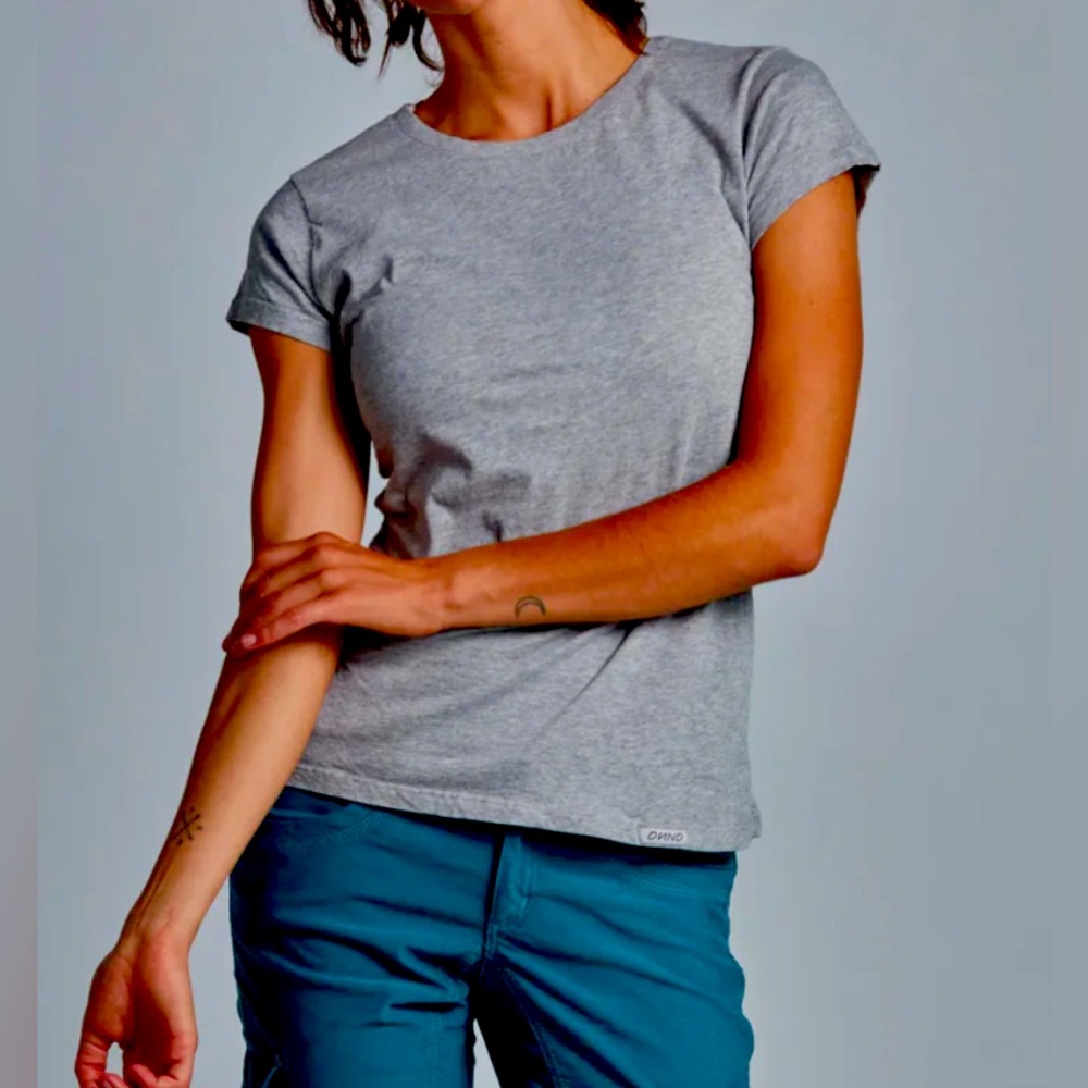 Onno Organic Cotton Tee XS grey NWT